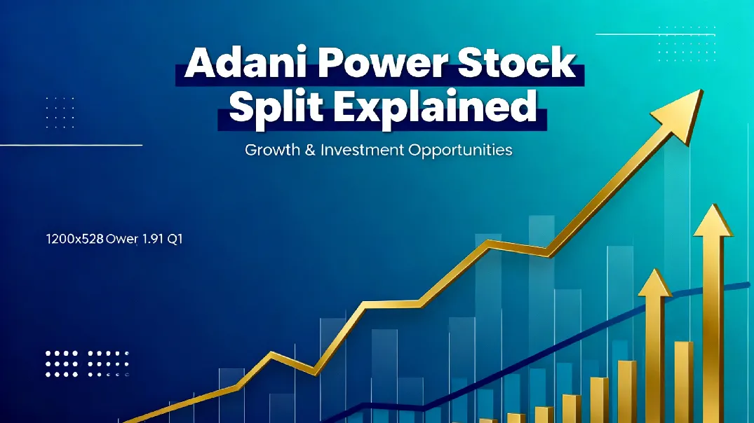 Adani Power Stock Split Explained - Stock charts and financial growth arrows