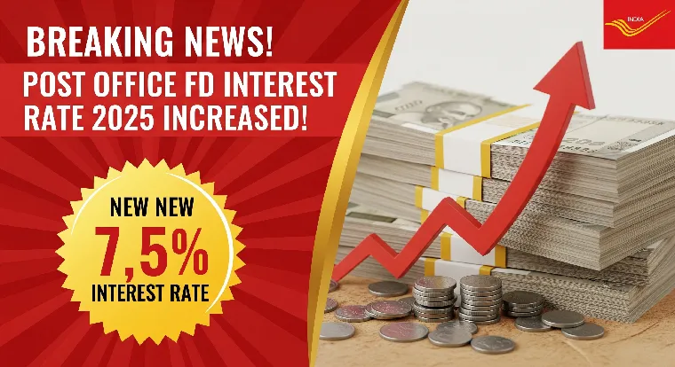 Post Office FD Interest Rate 2025 Increased with 7.5% Highlight and Rising Savings Graph