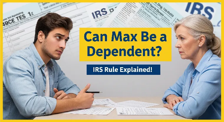 Young man discussing taxes with his aunt at home – IRS dependent rule concept